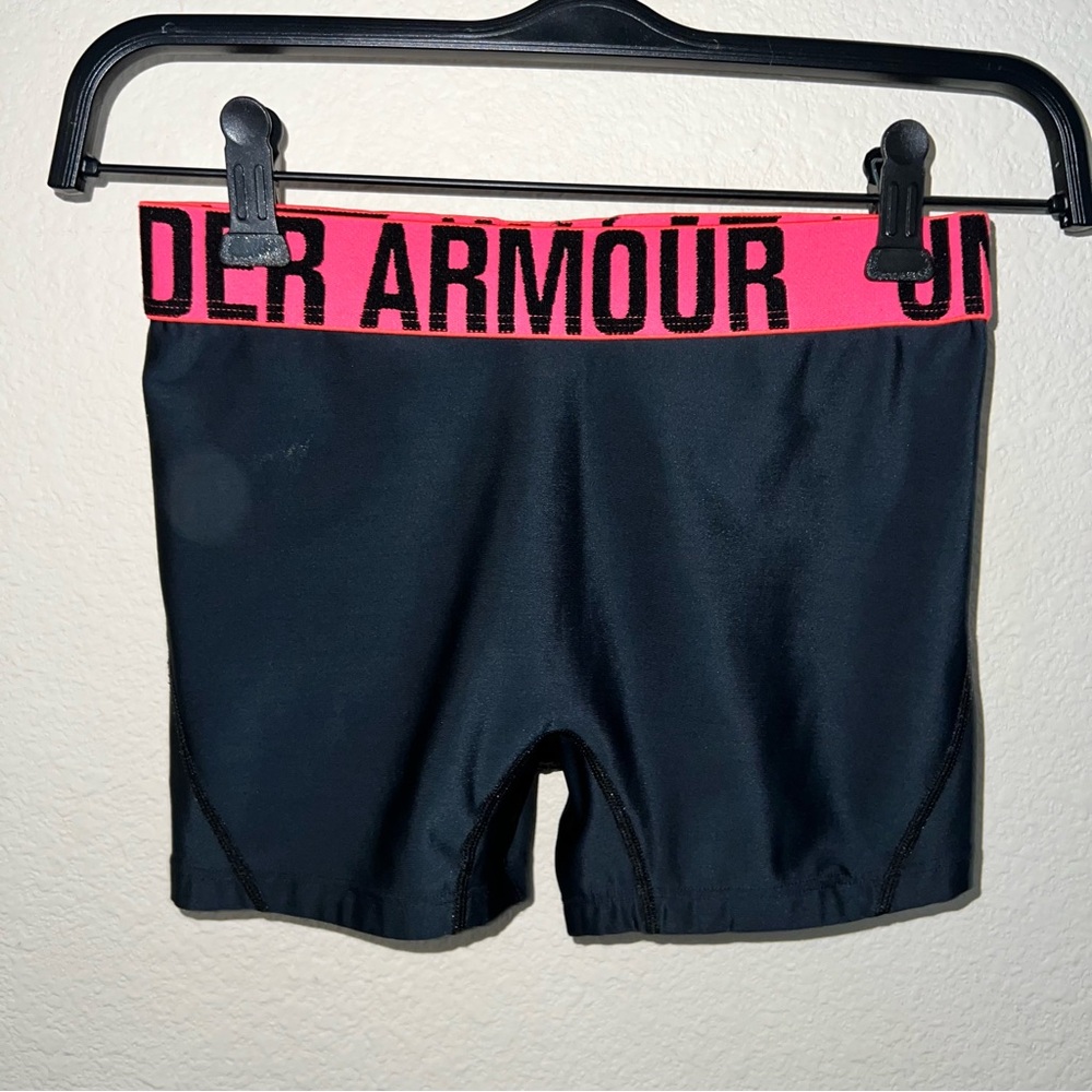 Under Armour Black and Pink Athletic Shorts